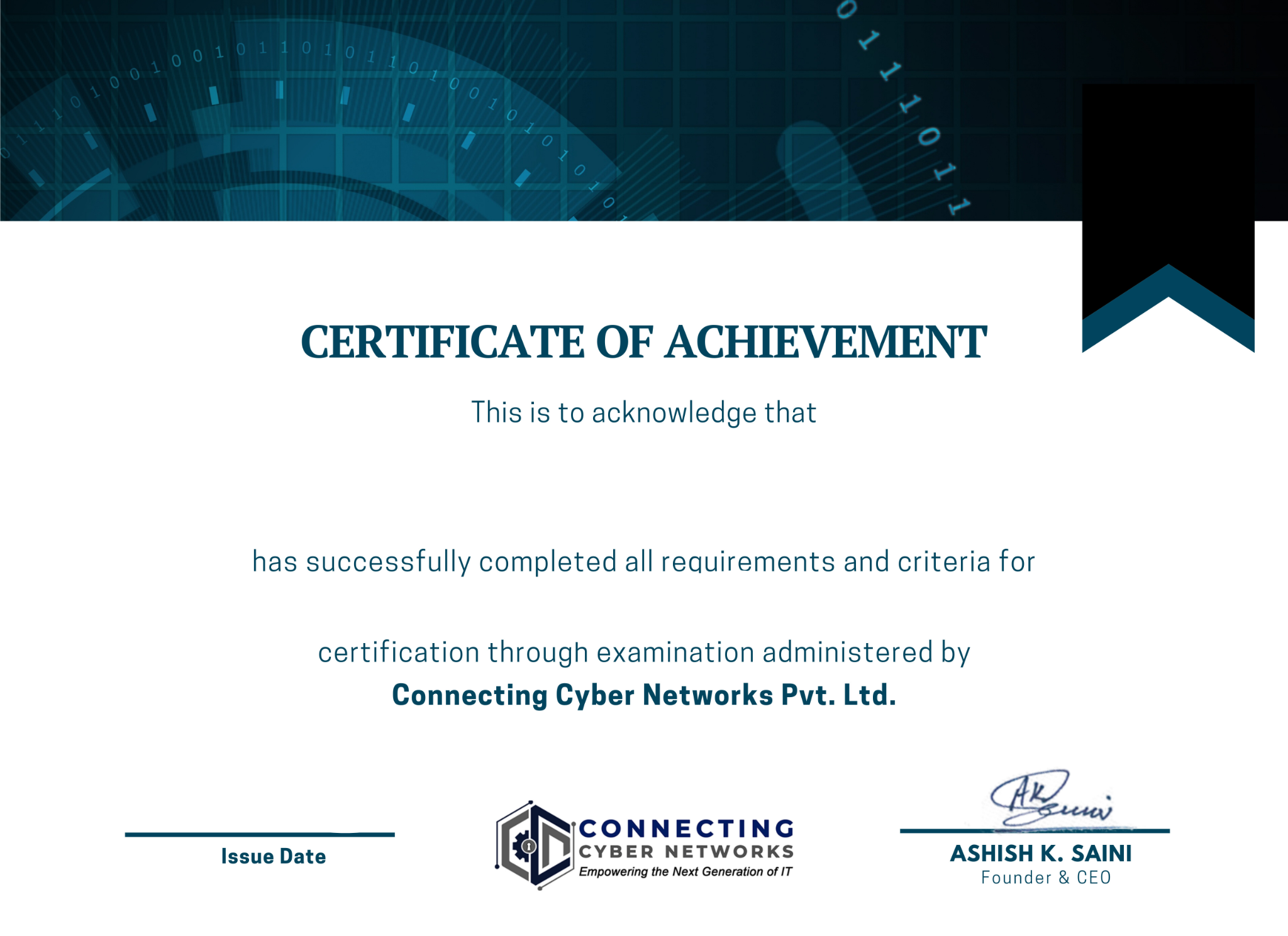Certificate of Achievement
